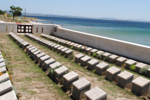 V Beach and it's cemetery.