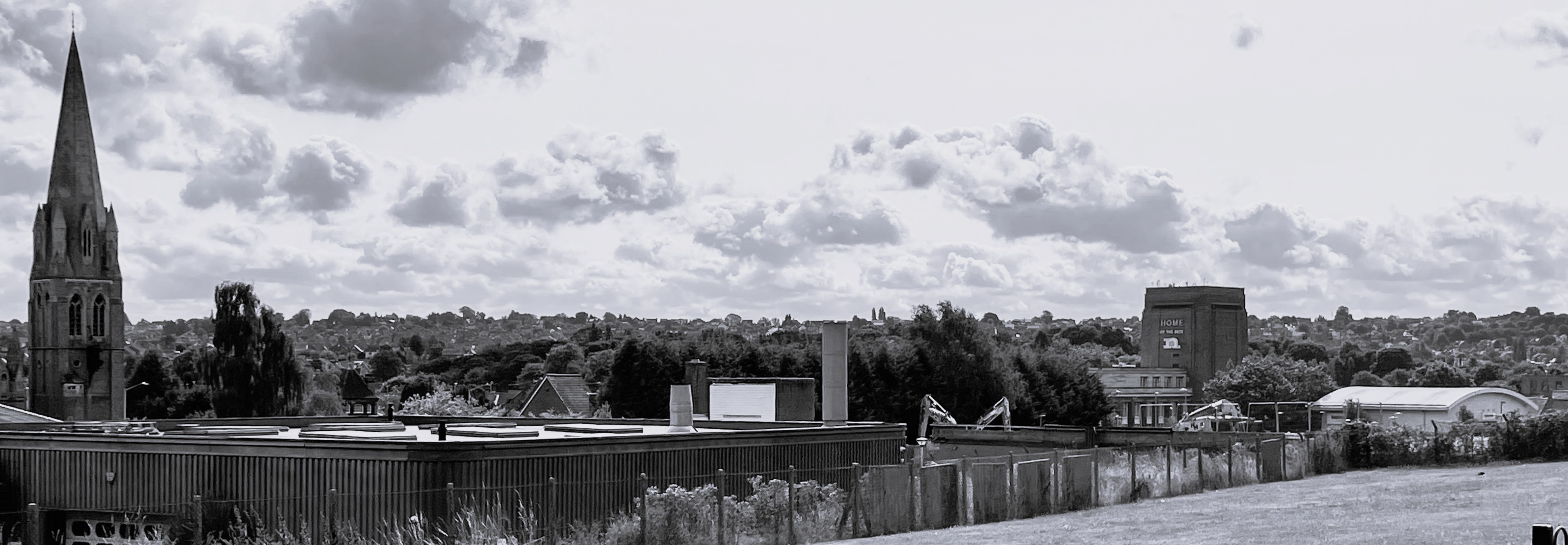Oat Field View of Daybrook 1 BW